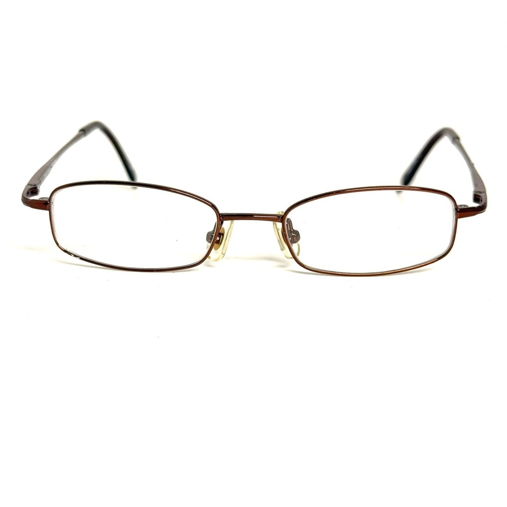 Marchon M521 Bronze Brown Metal Oval Rectangular Eyeglass Frames 46-17-130